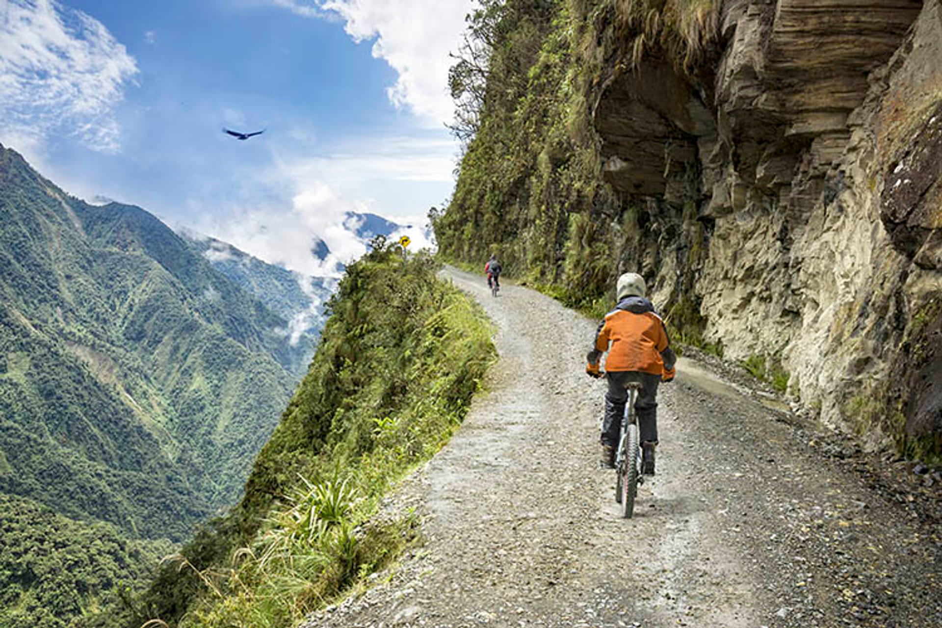 Mountain bike on discount road